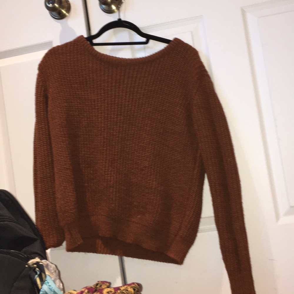 brandy melville sweater in burnt orange